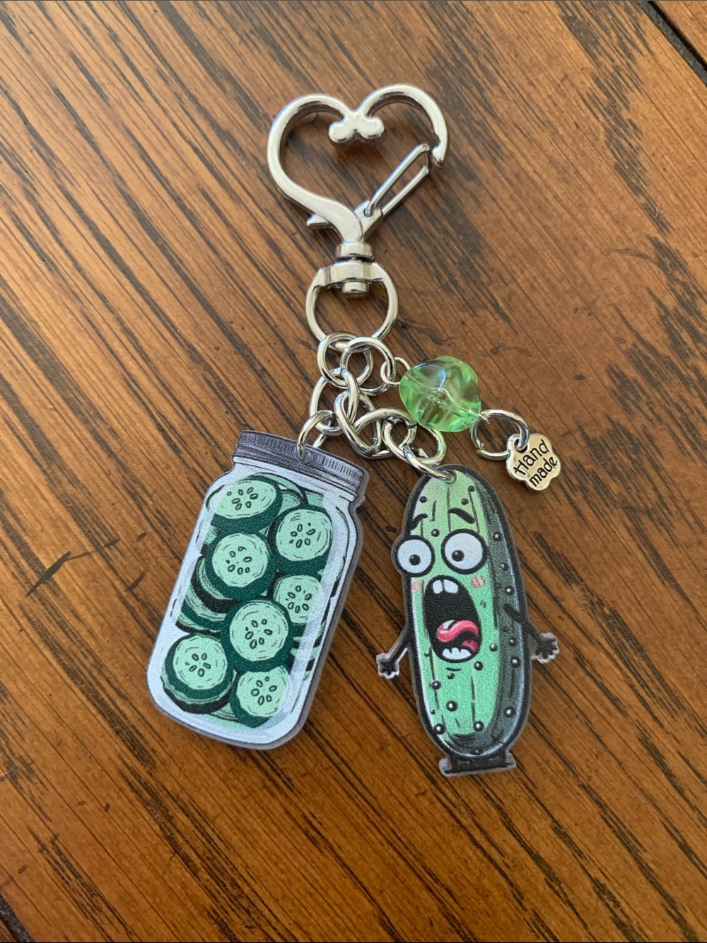 Pickle Jar Terrified Cucumber Keyring